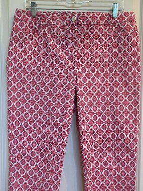TALBOTS Women’s Pink Multicolor Pants, Size 16